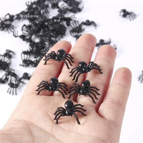 bag of fake spiders|50Pcs Mini Bag of 2cm Scary Plastic Spiders, Small Fake Spider .